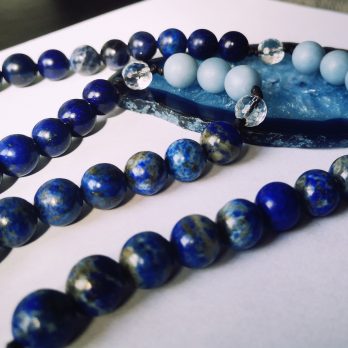 Anielski Naszyjnik “Anioł Intuicji” – Lapis Lazuli, Angelit, Turmalin