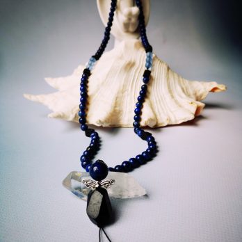 Angelic Amulet “Angel of Truth” – Lapis Lazuli, Tourmalin, Lava