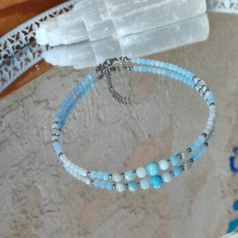 Choker z Akwamarynem i Kryształem Górskim “Queen-I” zdrowie, inspiracja i rozwój