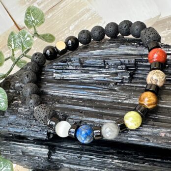 Męska bransoletka czakralna z Lawą „ChakraCore I” – moc z wnętrza i stabilizacja