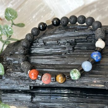 Męska bransoletka czakralna z Lawą „ChakraCore” – moc z wnętrza i stabilizacja