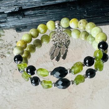 Bransoletka z Oliwinem i Turmalinem „SoulGlow” zielone światło do nowego startu